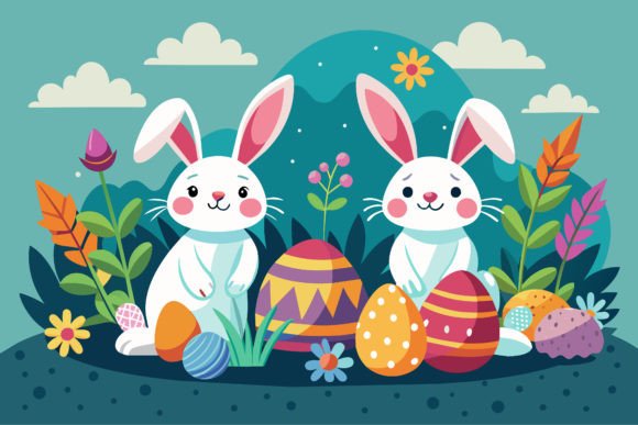 Download Bunny Easter Eggs Clipart - Easter eggs clipart Collection
