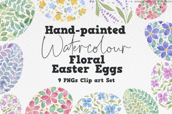 Download Watercolour Floral Easter Eggs Clipart - Easter eggs clipart Collection