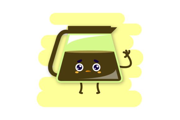 Download Coffee Pot Cute Kawaii Clipart - Kawaii clipart Collection