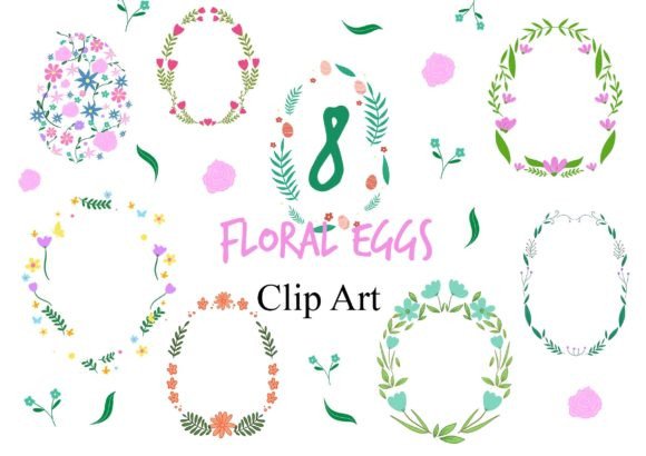 Download Floral Easter Eggs Clipart - Easter eggs clipart Collection