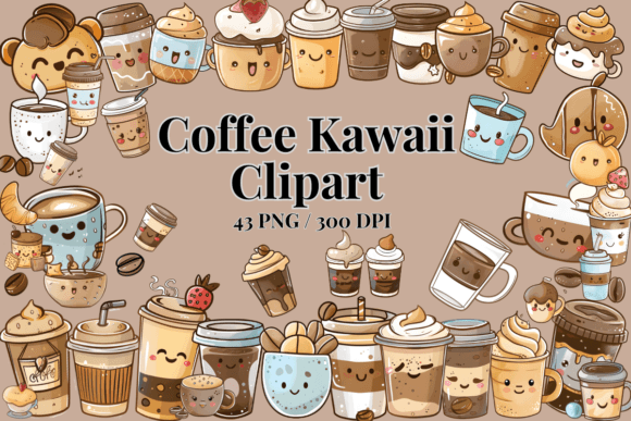 Download Coffee Kawaii Clipart / Cute PNG Cartoon - Kawaii clipart Collection